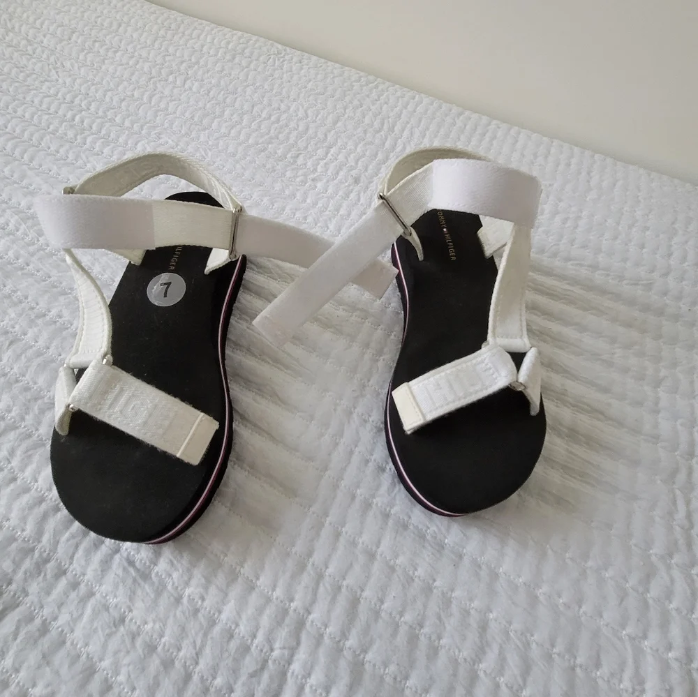 COPY - Tommy Hilfiger Velcro Sandals - White size 7 - Picture 5 of 16